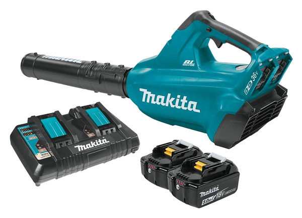Makita XBU02PT Cordless Blower Kit, 5 Ah, 18 V Battery, Lithium-Ion Battery, 6-Speed, 473 cfm Air [SKU: ORG7230188]