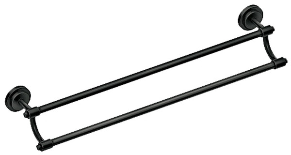 BAR TOWEL ISO DBL MAT BLK 24IN [SKU: ORG1778182]