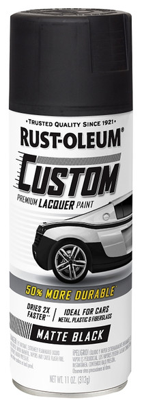 RUST-OLEUM 332289 Automotive Premium Paint, Matte, Black, 11 oz, Aerosol Can [SKU: ORG1193341]