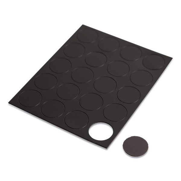 Heavy-Duty Board Magnets, Circles, Black, 0.75" Diameter, 20/Pack [SKU: UBRFM1605]