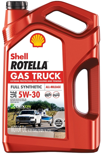 Shell Rotella Gas Truck 550050319 Synthetic Motor Oil, 5W-30, 5 qt Bottle [SKU: ORG9224312]
