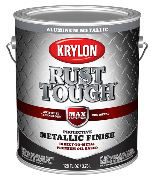 Krylon Rust Tough K09742008 Enamel, Metallic Aluminum, 1 gal [SKU: ORG2858868]