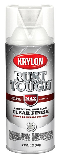 Krylon Rust Tough K09247008 Enamel, Gloss, Clear, 12 oz, Can [SKU: ORG4437786]