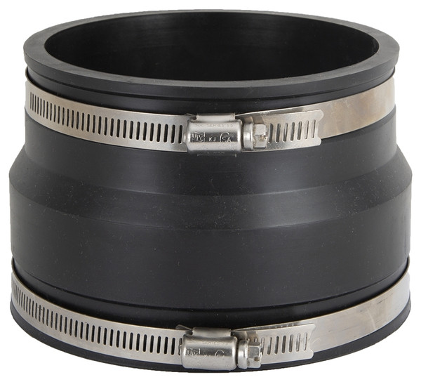 ProSource Coupling, 4 x 4 in, PVC, Black [SKU: ORG5345764]