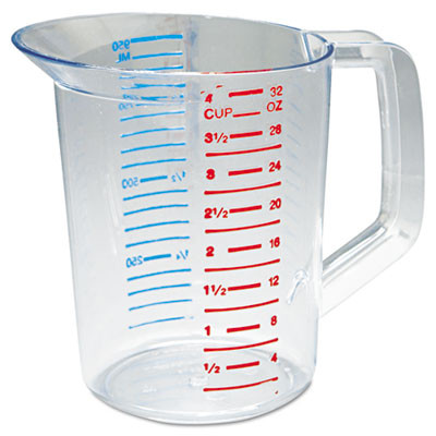 Bouncer Measuring Cup, 32 oz, Clear [SKU: RCP3216CLE]