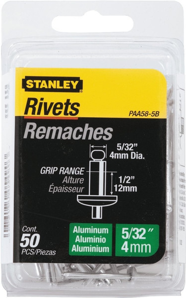STANLEY PAA58-5B Pop Rivet, Reusable, Aluminum [SKU: ORG1192194]