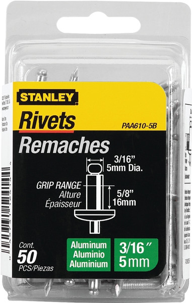 STANLEY PAA610-5B Pop Rivet, Reusable, Aluminum [SKU: ORG6497655]