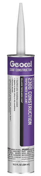 Geocel 2300 Series GC66104 Construction Tripolymer Sealant, Brown, 10.3 fl-oz Cartridge [SKU: ORG7449077]