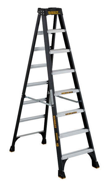 DeWALT by Louisville DXL3010-08 Step Ladder, 147 in Max Reach H, 7-Step, 300 lb, Type IA Duty Rating, 3 in D Step [SKU: ORG7244429]
