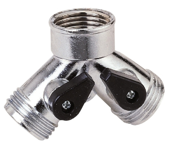 Landscapers Select GC5013L Y-Connector, Female and Male, Zinc, Silver, For: Garden Hose and Faucet [SKU: ORG7443682]