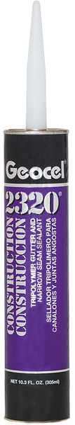 Geocel 2321 Series GC67102 Gutter and Narrow Seam Sealant, Aluminum Gray, Liquid, 10.3 oz Cartridge [SKU: ORG7449259]