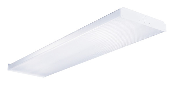 Metalux WS432 Wraparound Light, 128 W, 4-Lamp, T8 Bulb, Bi-Pin Lamp Base, Metal Fixture, White Fixture [SKU: ORG7738529]