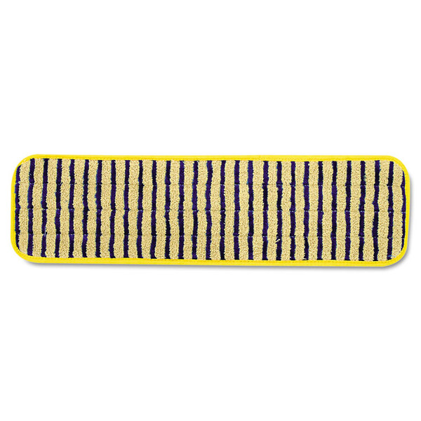 Microfiber Scrubber Pad, Vertical Polyprolene Stripes, 18", Yellow, 6/Carton [SKU: RCPQ810YEL]