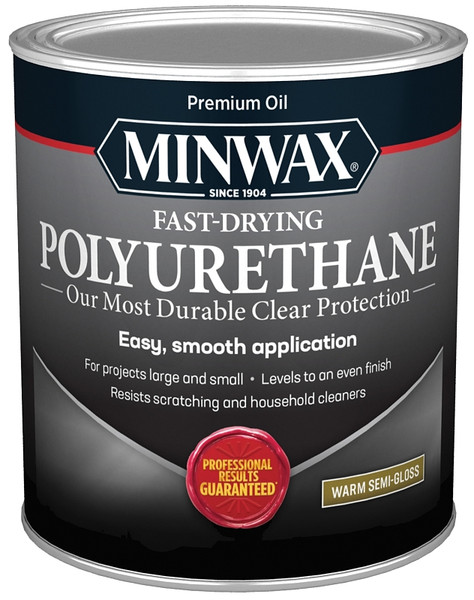 Minwax 63005444 Polyurethane, Semi-Gloss, Liquid, Clear, 1 qt, Can [SKU: ORG6180061]