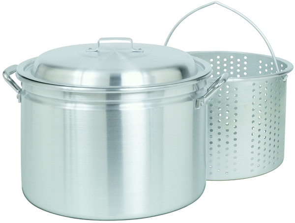 Bayou Classic 4024 Stock Pot with Basket, 24 qt Capacity, Aluminum [SKU: ORG6167563]