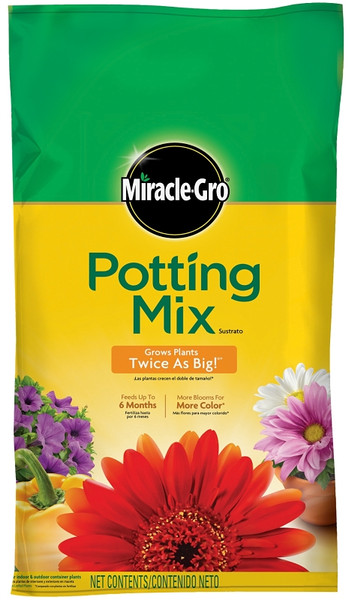 Miracle-Gro 75651300 Potting Soil Bag, 1 cu-ft Coverage Area Bag [SKU: ORG5558366]