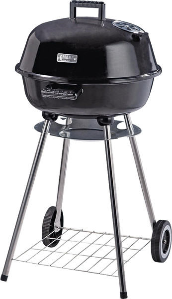 Omaha Charcoal Kettle Grill, 2-Grate, 247 sq-in Primary Cooking Surface, Black, Steel Body [SKU: ORG2412641]