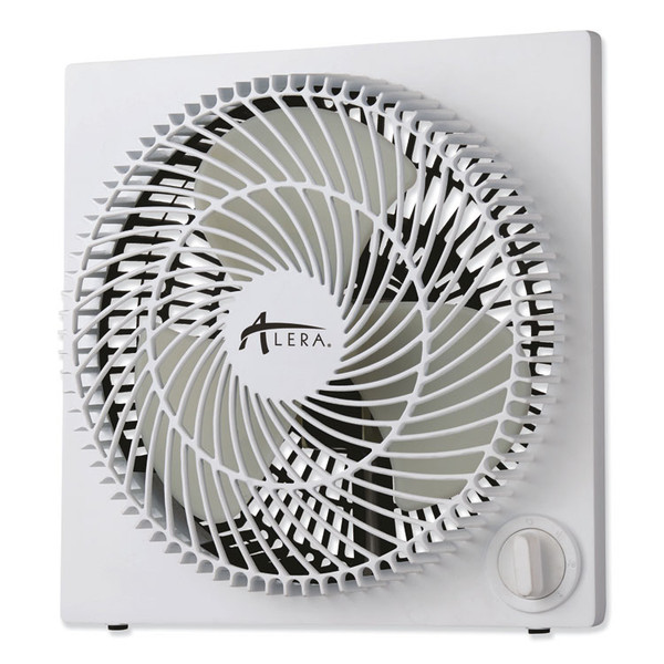 9" 3-Speed Desktop Box Fan, Plastic, White [SKU: ALEFANBX10B]