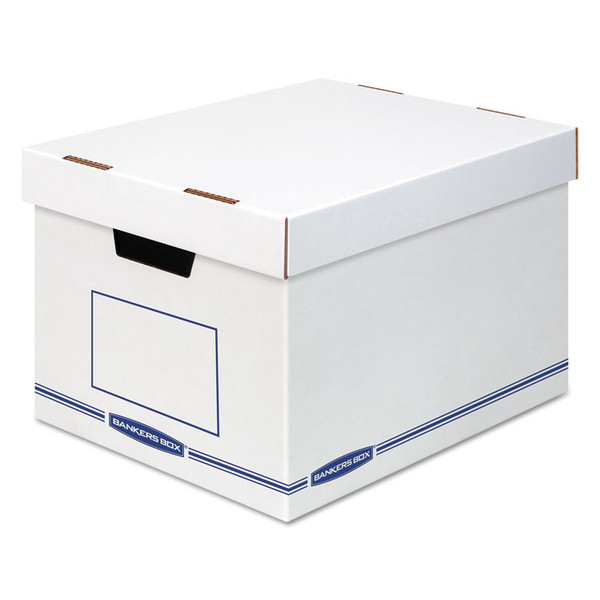Organizer Storage Boxes, X-Large, 12.75" x 16.5" x 10.5", White/Blue, 12/Carton [SKU: FEL4662401]