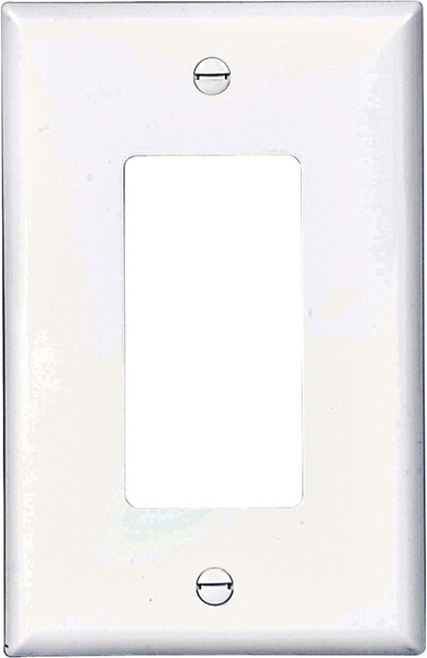 Eaton Wiring Devices PJ26W Wallplate, 4-7/8 in L, 3-1/8 in W, 1 -Gang, Polycarbonate, White, High-Gloss [SKU: ORG6730212]