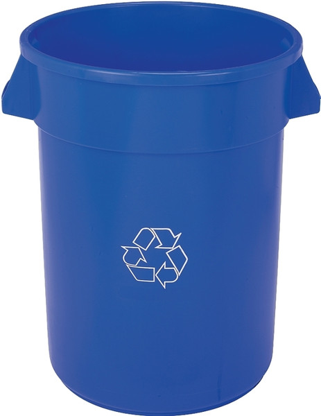 CONTINENTAL COMMERCIAL Huskee 3200-1 Recycling Receptacle, 32 gal Capacity, Plastic, Blue [SKU: ORG7063456]