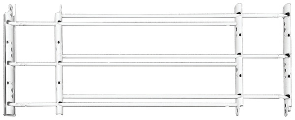 John Sterling 1130 Series 1133 Window Guard, 24 to 42 in W, 11 in H, Steel, White, 8-11/16 in Bar, 3-Bar [SKU: ORG6208862]