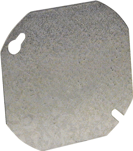 RACO 722 Box Cover, 4 in Dia, 0.063 in L, 4.063 in W, Octagonal, 1 -Gang, Steel, Gray, Galvanized [SKU: ORG6150122]