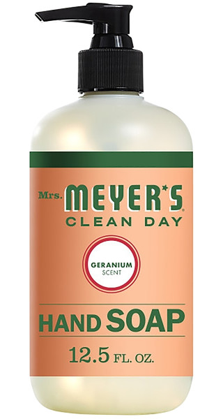 Mrs. Meyer's 13104 Hand Soap, Liquid, Geranium, 12.5 oz Bottle [SKU: ORG8076275]