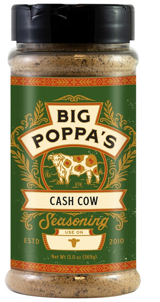 Big Poppa's BP00211-C BBQ Seasoning, Cash Cow Flavor, 13 oz Shaker [SKU: ORG2371524]