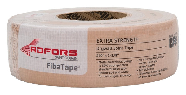 ADFORS FDW8666-U Drywall Tape Wrap, 250 ft L, 2-3/8 in W, 1/2 mm Thick, Beige [SKU: ORG6396709]