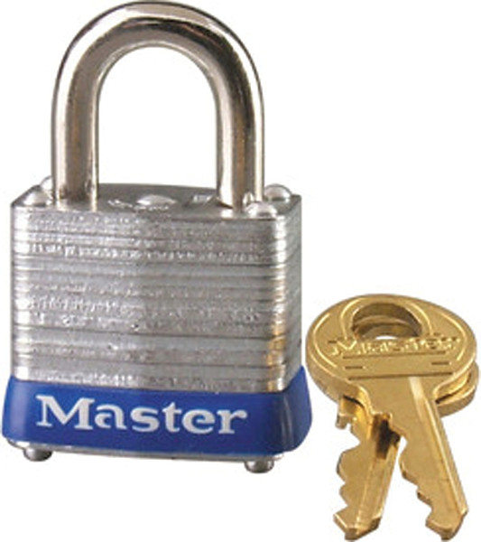 Master Lock 7KA P491 Padlock, Keyed Alike Key, Open Shackle, 3/16 in Dia Shackle, 9/16 in H Shackle, Steel Shackle [SKU: ORG6883896]