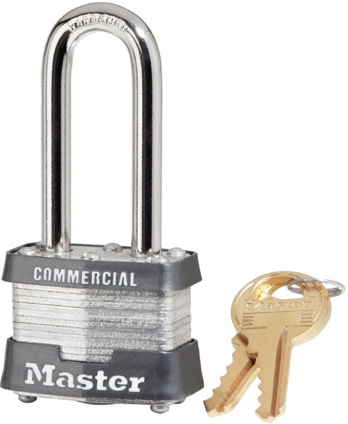 Master Lock 3KALH 0851 Padlock, Keyed Alike Key, Open Shackle, 9/32 in Dia Shackle, 2 in H Shackle, Steel Shackle [SKU: ORG6411649]