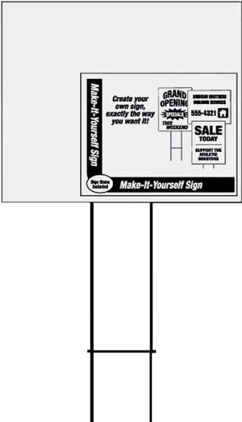 HY-KO LBL-7 Lawn Sign, Blank, Plastic, 24 in W x 19 in H Dimensions [SKU: ORG1648526]