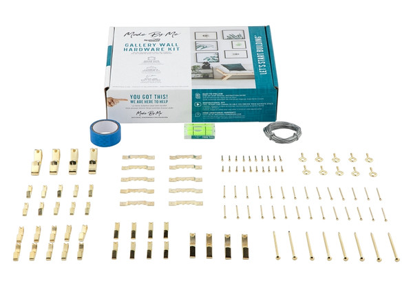 National Hardware Made By Me Series N900-004 Gallery Wall Hardware Kit, Steel, Brass [SKU: ORG2052371]