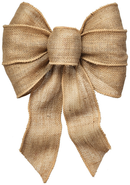Holidaytrims 6112 Wired Bow, Burlap, Natural [SKU: ORG3387669]