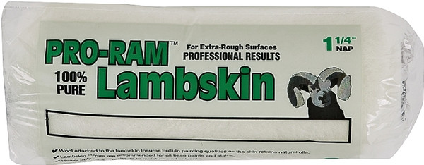Linzer RC 707 Paint Roller Cover, 1-1/4 in Thick Nap, 9 in L, Lambskin Cover [SKU: ORG6105845]