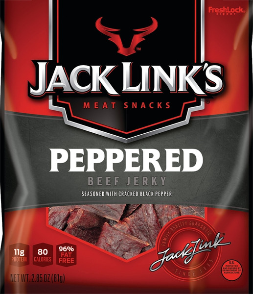 Jack Link's 10000007614 Beef Jerky, Peppered Flavor, 2.85 oz [SKU: ORG4618641]