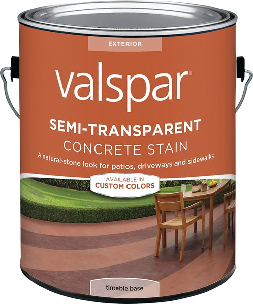Valspar 024.0082060.007 Semi-Transparent Concrete Stain, Gloss, Liquid, 1 gal [SKU: ORG3636875]