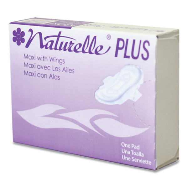 Naturelle Maxi Pads Plus, #4 with Wings, 250 Individually Wrapped/Carton [SKU: IMP25189973]