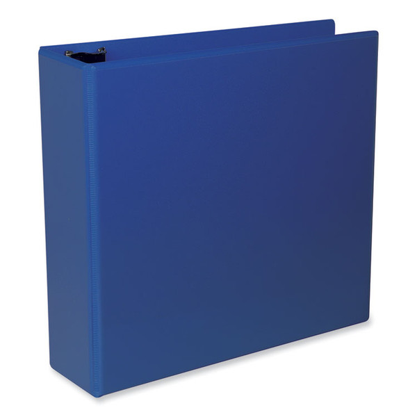 Slant D-Ring View Binder, 3 Rings, 3" Capacity, 11 x 8.5, Navy Blue [SKU: UNV20754]