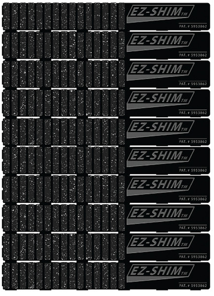 EZ SHIM ETC2 Shim, 7.9 in L, 1.19 in W, 0.06 to 0.33 in Thick, Plastic, Black [SKU: ORG4651147]