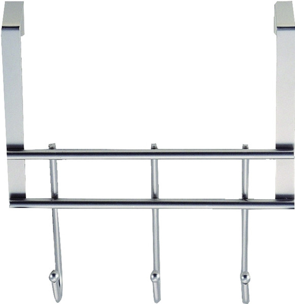 Simple Spaces HK06-CH Door Garment Hook, Each Hook: 4.8 lb, 3-Hook, Steel, Chrome, Hanging Mounting [SKU: ORG4304101]