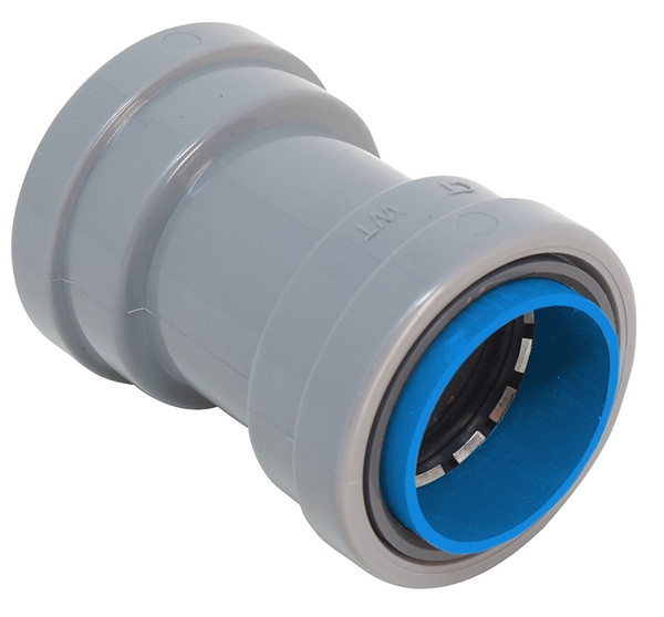 Southwire SIMPush 65083403 Conduit Coupling, 1/2 in Push-In, 1.41 in Dia, 2.32 in L, PVC [SKU: ORG5013933]