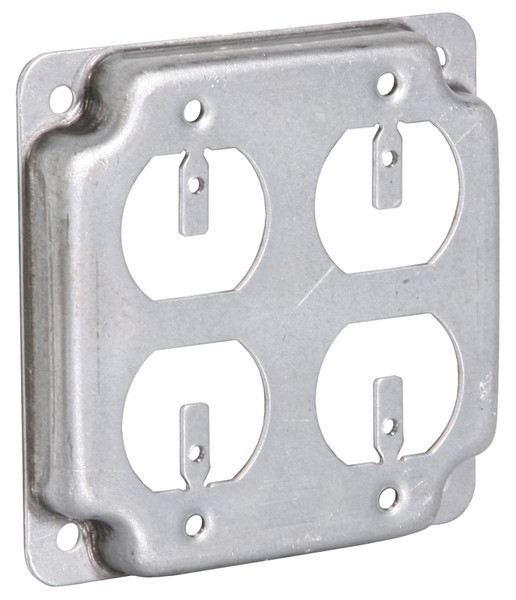 RACO 907C Exposed Work Cover, 4-3/16 in L, 4-3/16 in W, Square, Galvanized Steel, Gray [SKU: ORG6132880]