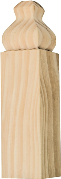 Waddell OBTB52 Trim Block Moulding, 6-1/2 in L, 1-1/8 in W, 1-1/8 in Thick, Pine Wood [SKU: ORG0207704]