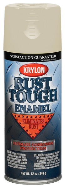 Krylon K09207007 Rust-Preventative Enamel Paint, Gloss, Almond, 12 oz, Can [SKU: ORG6249403]