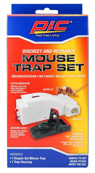 Pic MTK Mouse Trap Set, 8 in L, 4.2 in W, 2.9 in H [SKU: ORG8917452]
