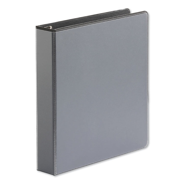 Deluxe Easy-to-Open D-Ring View Binder, 3 Rings, 1.5" Capacity, 11 x 8.5, Black [SKU: UNV30721]