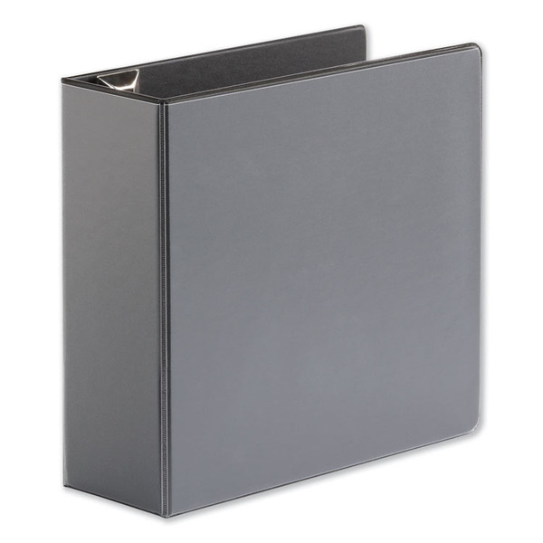 Deluxe Easy-to-Open D-Ring View Binder, 3 Rings, 4" Capacity, 11 x 8.5, Black [SKU: UNV30753]