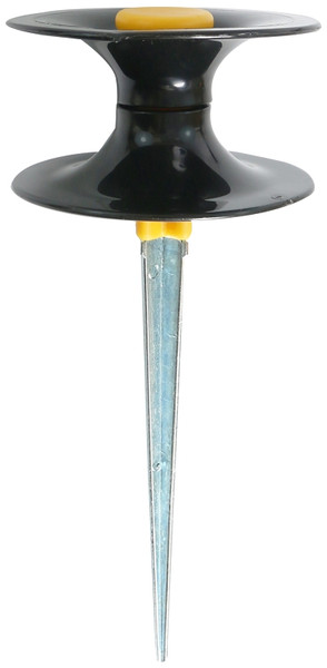 Landscapers Select DY3202 Hose Guide, 9 in OAL, Plastic Guide, Metal Spike, Black/Yellow [SKU: ORG3890662]